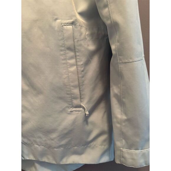 The North Face Women's Trench Coat Small Light Blue Hooded Long Jacket - Picture 4 of 12